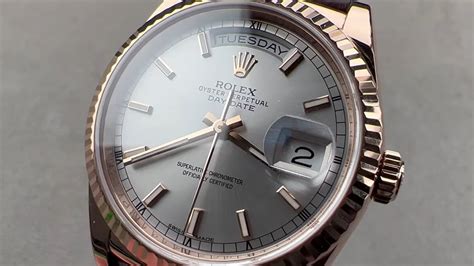 rolex day date stahl zahlenciferblatt|Rolex Day-Date 36mm.